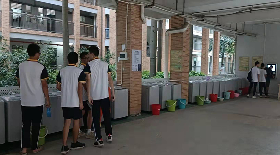 好評續(xù)單！江門一中學校持續(xù)追加共享洗衣機！